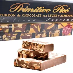 Hiszpański tradycyjny Turron czekoladowy z migdałami 200g