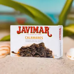 Hiszpańskie konserwy rybne kalmary w sosie własnym puszka 115g