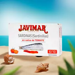 Sardynki w sosie pomidorowym w puszce z Hiszpanii.