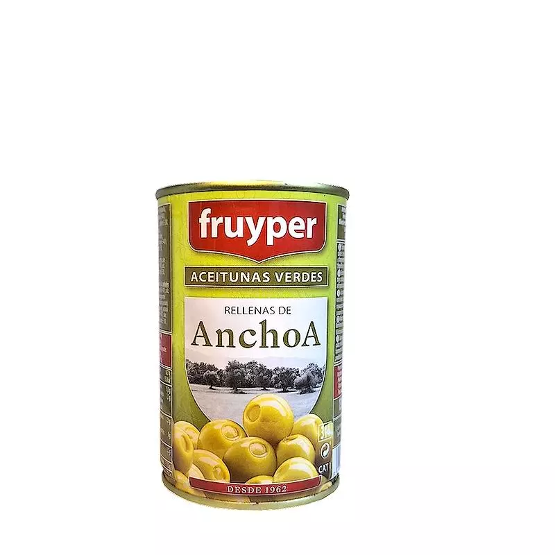 Hiszpańskie oliwki zielone z anchois w puszce Fruyper