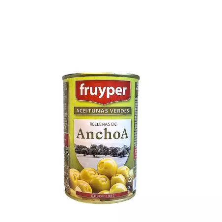Hiszpańskie oliwki zielone z anchois w puszce Fruyper