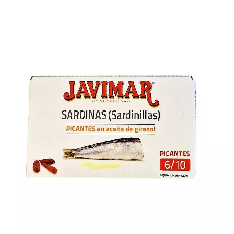 Hiszpańskie pikantne sardynki w oleju słonecznikowym  w puszce