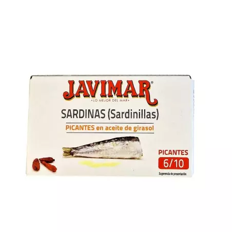 Hiszpańskie pikantne sardynki w oleju słonecznikowym  w puszce