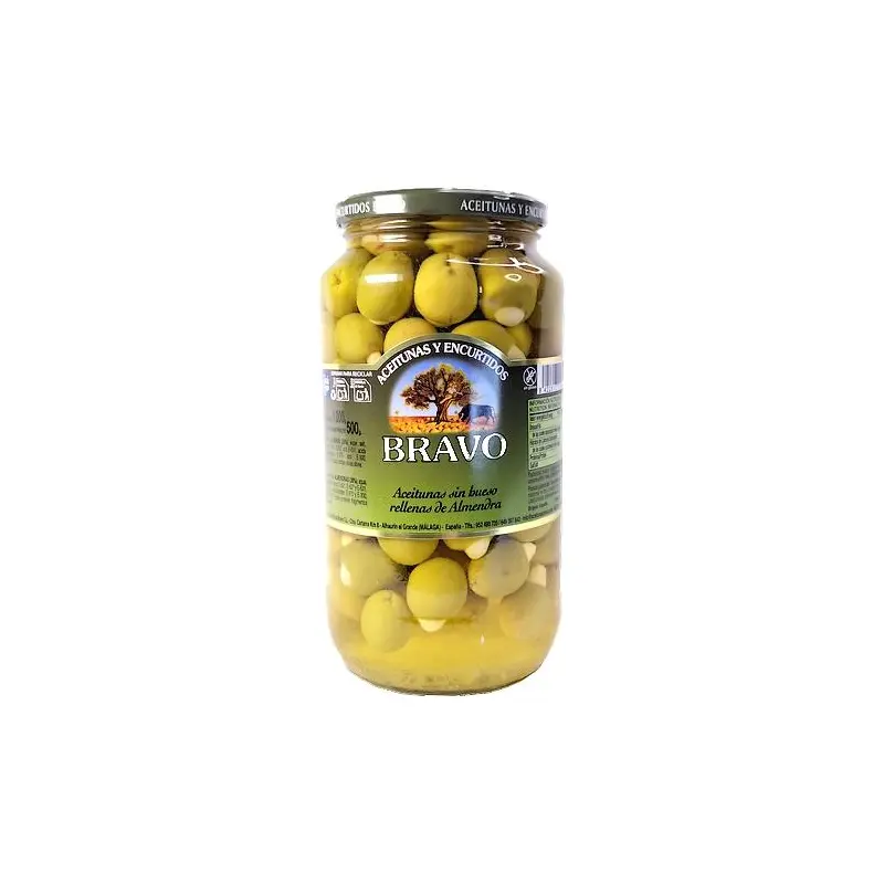 Oliwki BRAVO nadziewane migdałami słoik 500g