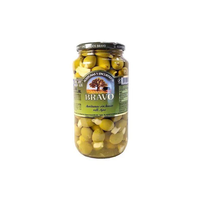 Oliwki BRAVO nadziewane czosnkiem słoik 500g