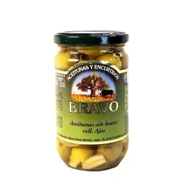 BRAVO oliwki nadziewane czosnkiem - słoik 170 g