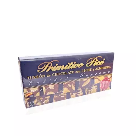 Hiszpański tradycyjny Turron czekoladowy z migdałami 200g
