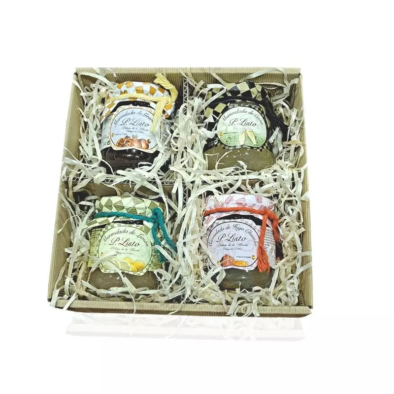 Hiszpański zestaw prezentowy, paczka 4 dżem&oacute;w ręcznie robionych