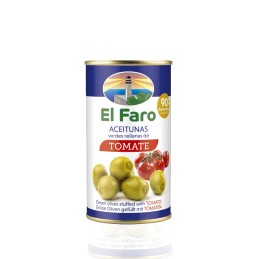 Hiszpańskie zielone oliwki faszerowane pomidorami puszka 370ml