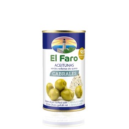 Hiszpańskie zielone oliwki faszerowane serem pleśniowym puszka 370 ml