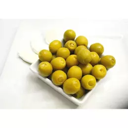 Hiszpańskie zielone oliwki faszerowane serem pleśniowym puszka 370 ml