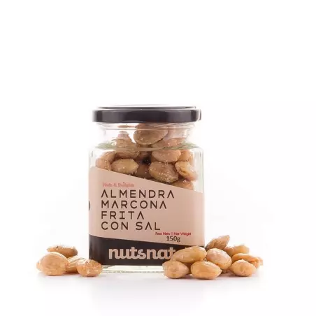 Hiszpańskie oryginalne migdały Marcona smażone z solą słoik 150g