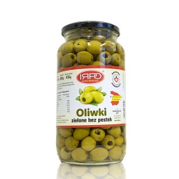 Hiszpańskie najlepsze oliwki zielone bez pestek duży słoik 935 ml