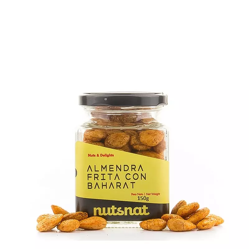 Hiszpańskie oryginalne migdały Marcona z Baharat  słoik 150g