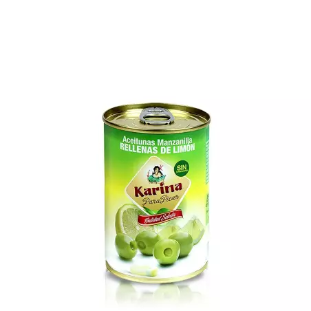 Hiszpańskie najlepsze oliwki zielone z cytryną puszka 290ml