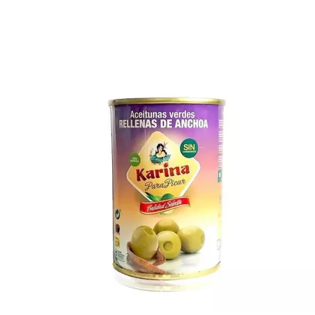 Oliwki hiszpańskie zielone z anchois Karina puszka  290ml