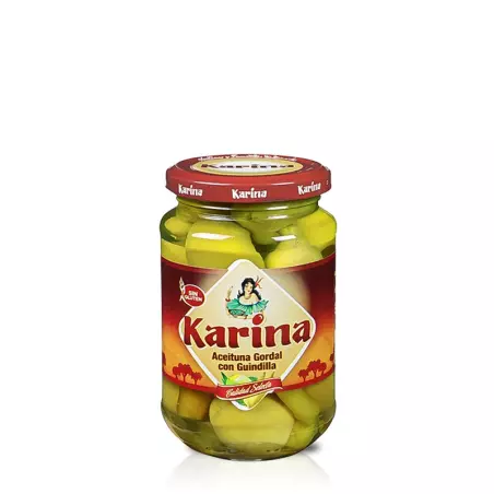 Hiszpańskie oliwki duże zielone nadziewane papryczką Guindilla