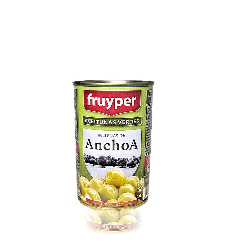 Hiszpańskie oliwki zielone z anchois w puszce Fruyper