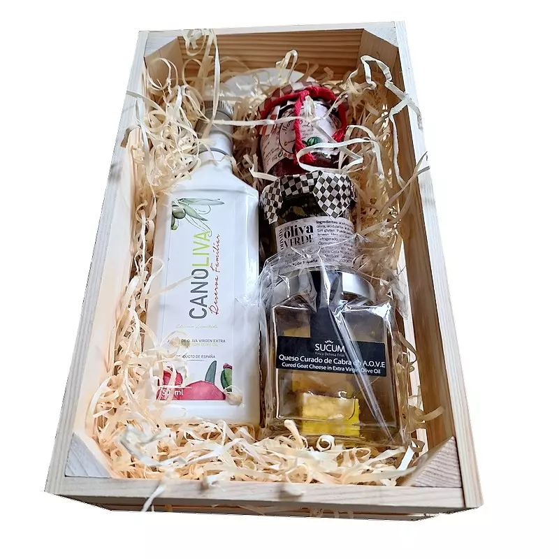 Kosz prezentowy z hiszpańskim jedzeniem