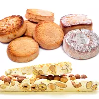 Ciastka, czekolady, turrony.