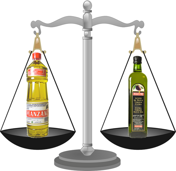 Właściwości oliwy z oliwek z pierwszego tłoczenia i rafinowanej oliwy z oliwek.