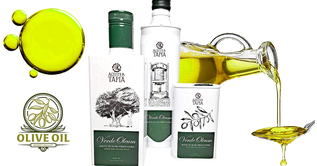 Zielona oliwa z oliwek znakiem firmowym Aceites Tapia
